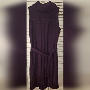 Calvin Klein Dark Purple Sleeveless Sweater Dress women's Size Small